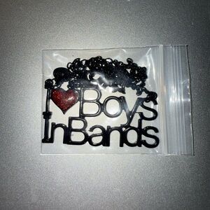 Black and Red Jewelry Bracelet with Heart Design